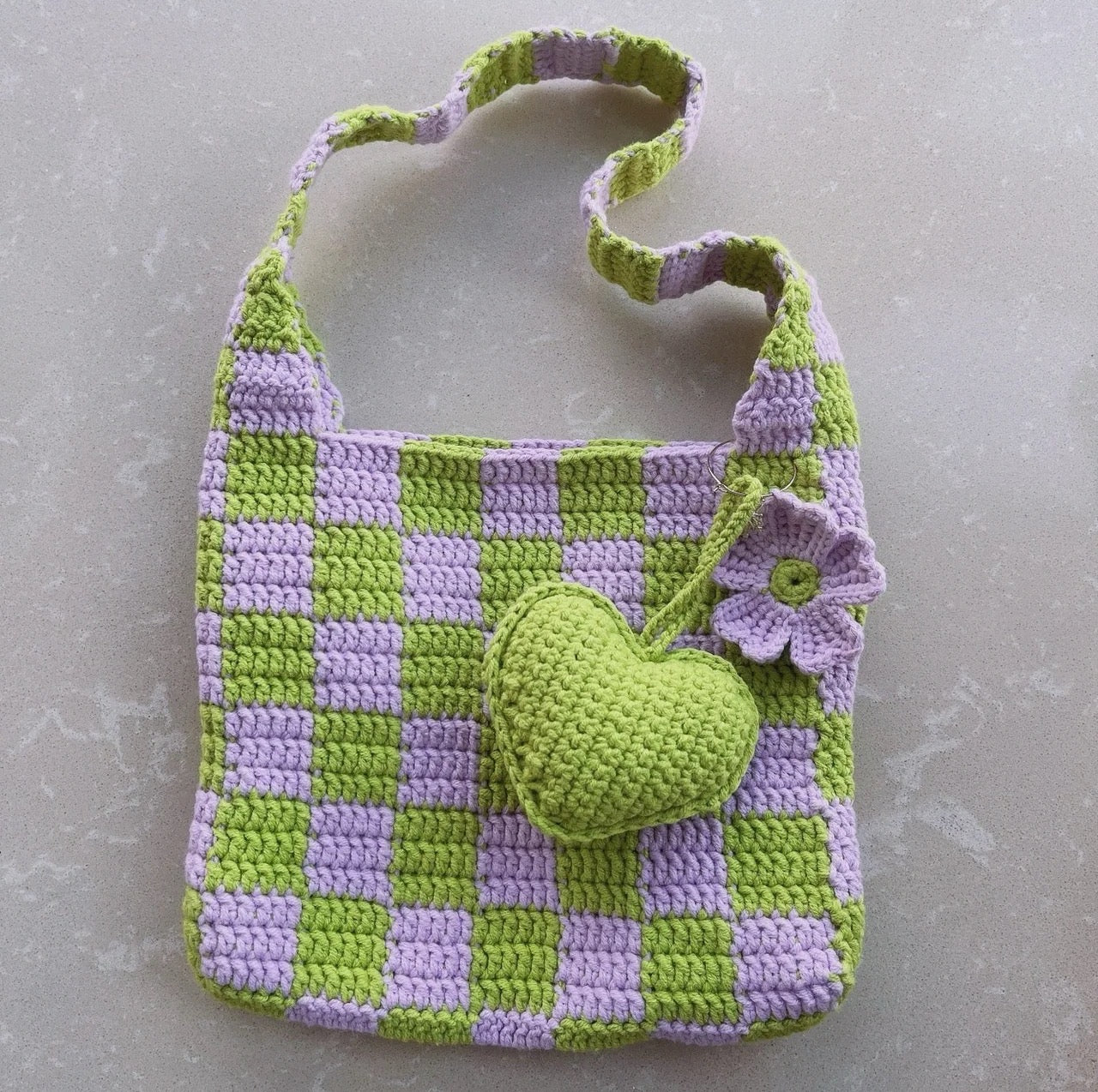 Green and purple new color plaid hobo